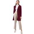 thumbnail image 4 of INSPIRE CHIC Women's Long Sleeves Button Closure Outerwear Mid Length Overcoat, 4 of 7