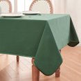 thumbnail image 1 of BALCONY & FALCON Rectangle Tablecloth Waterproof Double-Sided Table Cloth, Peach-skin Fabric and Satin, Hunter Green, 55" x 95", 1 of 1