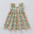 thumbnail image 4 of MEZZALL Robe à Manches Volantées pour Tout-Petites Filles, Imprimés de Fleurs Colorées, Robe de Danse et de Fête, 18-24 Mois, Jolie Robe d'Été pour Enfants, 4 of 4