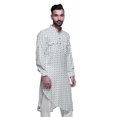 thumbnail image 3 of Atasi Kurta Traditionnel en Rayonne Imprimée à Col Mandarin pour Hommes Chemise Décontractée, 3 of 6