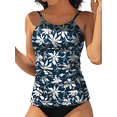 thumbnail image 1 of Charmo Women's High Neck Tankini Tops Only Tummy Control Swimsuit Top Ruched Swim Top Without Bottoms, 1 of 6