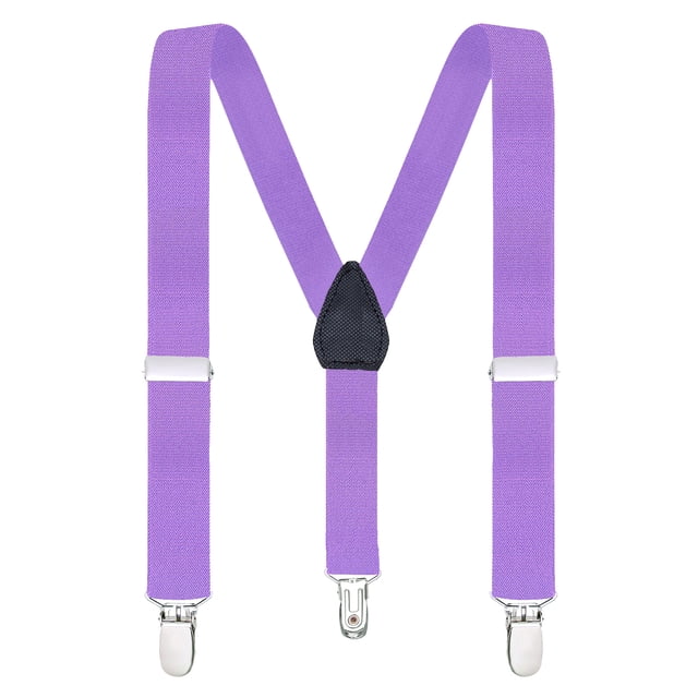 Buyless Fashion Adjustable Suspenders for Kids Toddlers Baby Elastic Solid Color 1 Inch - Y Back Design