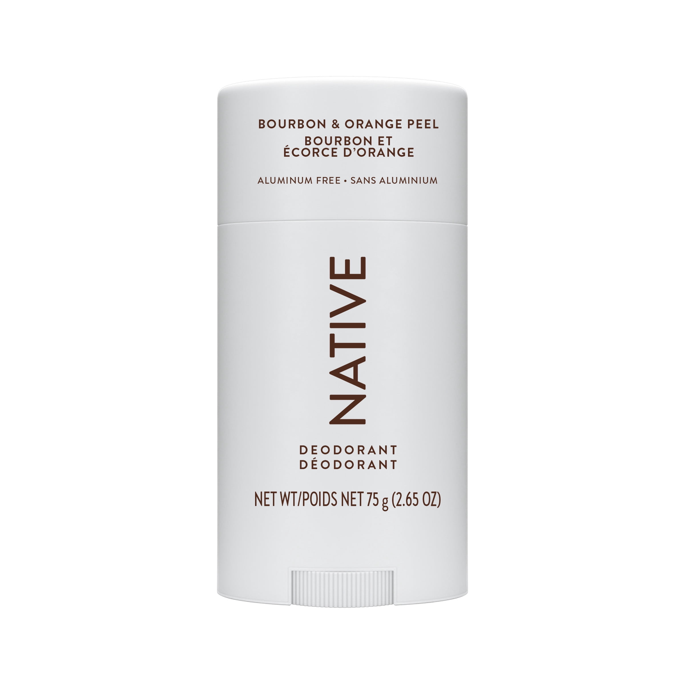 Native Aluminum Free Deodorant For Men, 72 Hour Solid Deodorant Stick, Bourbon & Orange Peel, 75 g
