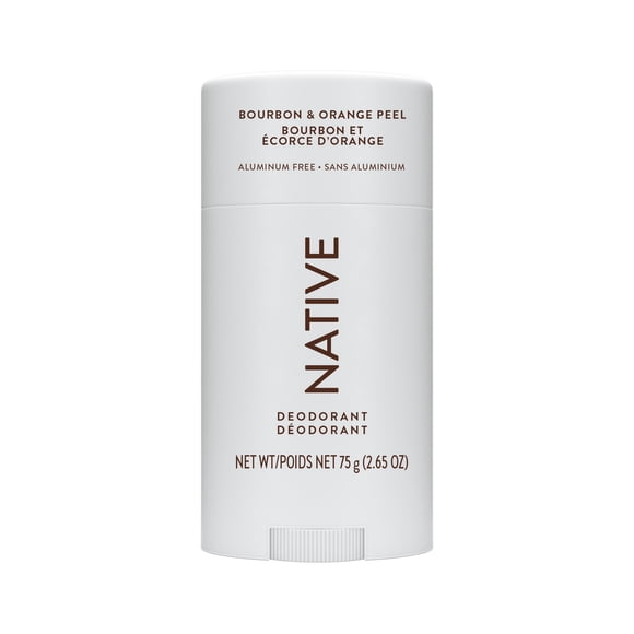 Native Aluminum Free Deodorant For Men, 72 Hour Solid Deodorant Stick, Bourbon & Orange Peel, 75 g