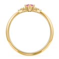 thumbnail image 4 of Birthstone Oval Ring with Shoulder Accents - Pink Tourmaline (October), 4 of 5