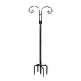 thumbnail image 1 of S SERENABLE Double Shepherds Hook Bird Feeder Pole for Lantern Solar Light Plant Baskets Height 1.6M, 1 of 9