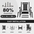 thumbnail image 4 of Edtara High Back Outdoor Rocking Chair, Hdpe Plastic Porch Rocker With Wooden Garden Patio Furniture Look, 158kg Capacity, Ideal for Patio, Porch, Balcony, Deck and Lounge Areas, 4 of 8