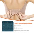 thumbnail image 2 of Extension Strap Bra Extender Buckle 3 Hook Women Brassiere Buckle Hooks Accessories Practical Elastic Multicolor Clips Tight 3 Rows Underwear dark green, 2 of 6