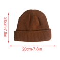 thumbnail image 3 of Tuque Tricotée Exquise Confortable Style Simple Femmes Hommes Mode Chapeaux Couvre-Chef Ornement Vêtement Accessoire pour Déco de Robe Brun, 3 of 6