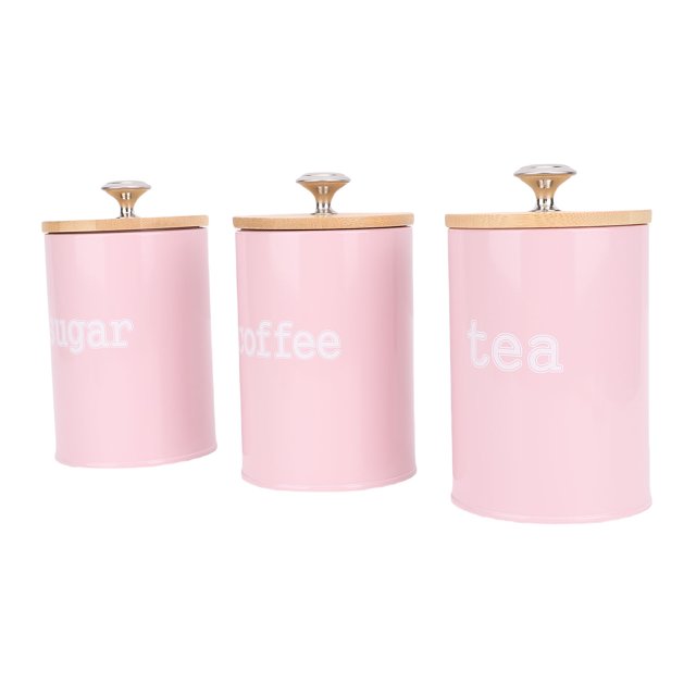 3PCS Canister Sets for Kitchen Counter, Storage Canister Multifunctional Storage Jar with Lid for Tea Coffee Sugar, Kitchen Canister Set Food Container Organizer