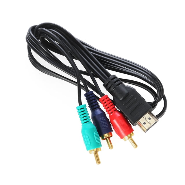 Luxshiny Audio Video Connector to 3- Convert Cable Black Metal Connecting Components 1Set