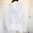 thumbnail image 4 of RXIRUCGD Veste à Capuche à Manches Longues Couleur Unie, Blanc, Taille : TG, 4 of 5