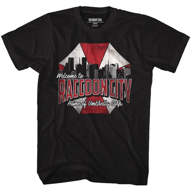 Resident Evil Raccoon City Black Adult T-Shirt 3Xlt