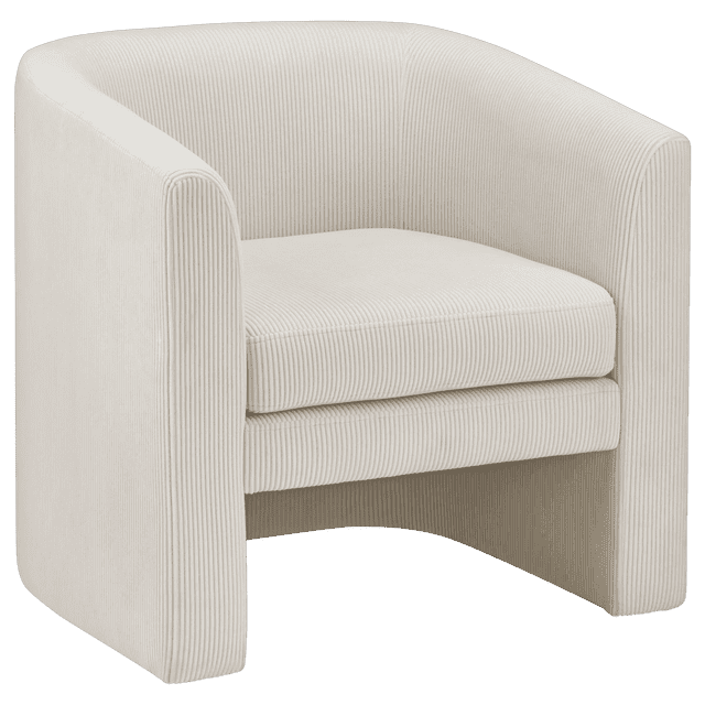 Bouclair Fauteuil d'Appoint en Tissu Blanc Cassé