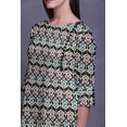 thumbnail image 3 of Bimba Robes Longues Droites pour Femmes Imprimées Manches 3/4 Vêtements Indiens, 3 of 6