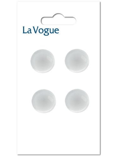 LA VOGUE 12 mm (0.47 in) Shank Button - White