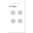 thumbnail image 1 of LA VOGUE 12 mm (0.47 in) Shank Button - White, 1 of 4