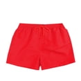 thumbnail image 1 of Mens Shorts, Mens Casual Surfing Solid Color Drawstring Elastic Quick-dry Beach Shorts, 1 of 2