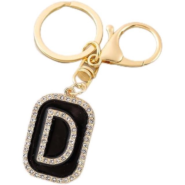 Letter Keychain,26 Letters A-Z Decorative Letter Keychain,Name Keychain for Women Girls Men Teenager Gift