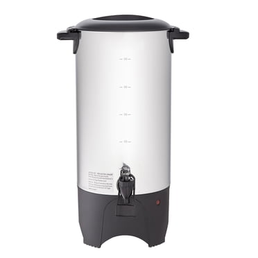 KFFKFF Commercial Coffee Urn, 50-Cup Capacity Stainless Steel Coffee Server, 1000W 110V Electric Coffee Brewing Device, Rapid Heating Water Vessel with Removable Power Cable