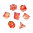 thumbnail image 2 of lionlar Ensemble de 7 dés Polyédriques en Acrylique Accessoires de Casino dés de Jeu de Rôle pour JDR Rouge, 2 of 9