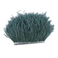 thumbnail image 2 of 1 Yard Frange en Plumes d'Autruche Teintes Bordure en Plumes Ruban Ornement Gris Vert, 2 of 8