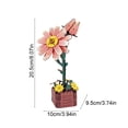 thumbnail image 3 of Building Blocks Flowers Flower Puzzles Three-dimensional Models Wooden Handicrafts, 3 of 7