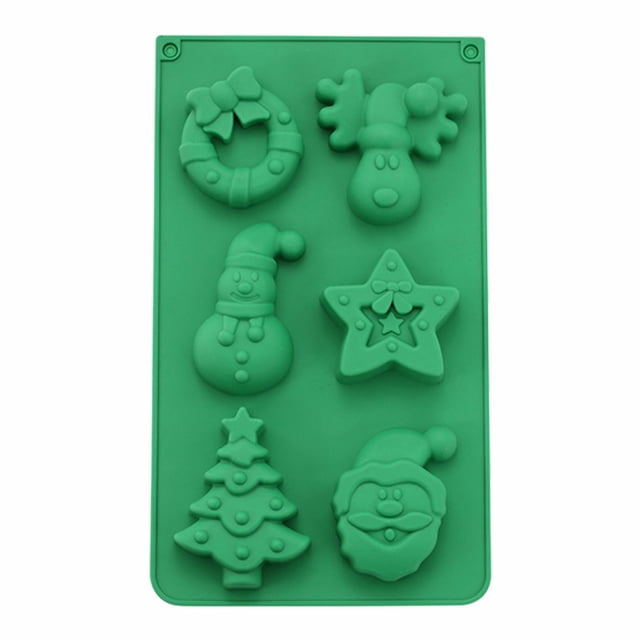 MVRLSH Special Offer Popsicles Molds Christmas Tree Santa Snowman Silicone Silicone Baking Set For Christmas New Year Candy Cake Christmas Silicone Snow Christmas Cookie Candy