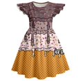 thumbnail image 4 of Robes d'Été pour Filles Décontractées Sans Manches à Col Rond, Manches Volantées, Robe de Jeu pour Tout-Petits et Enfants pour l'Extérieur, le Quotidien et les Activités Scolaires, 4 of 4