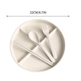 thumbnail image 3 of Dividing Tableware Set, Partitioned Plates with Spoon, Fork & Chopsticks, Kitchen Utensils Set for Family Meals, Space-Saving, Microwave Safe, Home & Kitchen Organization, 3 of 5