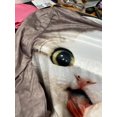 thumbnail image 4 of IROINID Vêtements d'Hiver pour Femmes Chandail à Capuche Col Rond Imprimé Chat Manches Longues T-Shirt, Blanc, 4 of 4