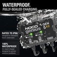 thumbnail image 3 of Noco Battery Charger GEN5X2 For 12 Volt Batteries; 2 Bank Onboard Charger/5 Amp Per Bank; 120 To 240 Volt AC/50 To 60 Hz; 10 Amp Charging Current; With Two Self-Tapping Screw, 3 of 5