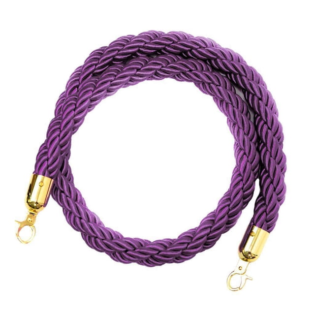 serony Rope Barriers - Heavy Duty Crowd With Retractable Belt Crowd Control Stanchions Barrier for 2m Purple