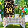 thumbnail image 3 of Black And Gold Glitter Logo, Birthday Banner For Birthday Party Decoration, 3 of 8