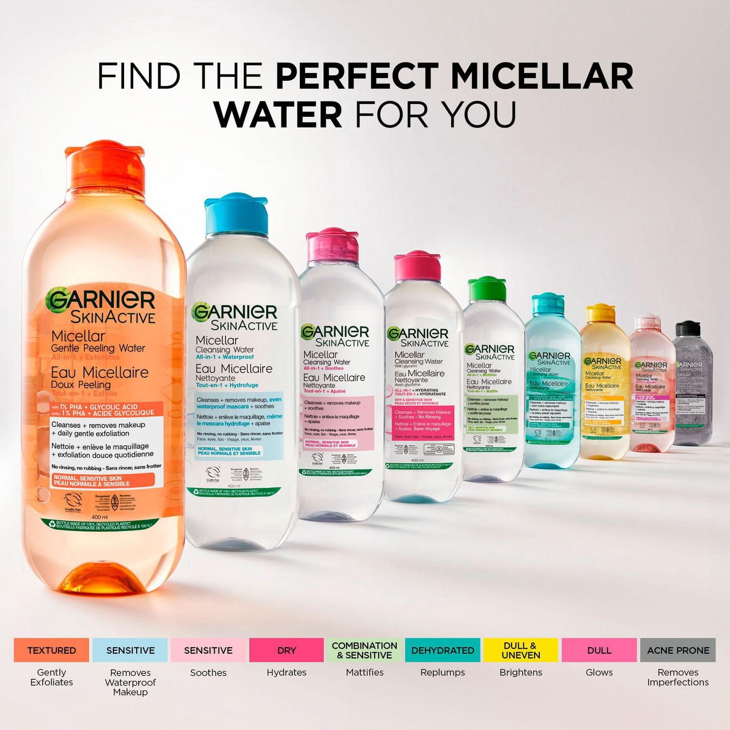 Garnier Micellar Water, Face Cleanser & Makeup Remover, with Rose Water and Glycerin