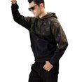 thumbnail image 3 of MAWCLOS Mens Pullover Camouflage Sweatshirt Drawstring Hoodies Fleece Fall Long Sleeve Hooded Tops Black L, 3 of 7
