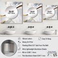 thumbnail image 4 of Designart "Grey-Toned Geode Waves IV" Abstract Square Mirror For Wall Decor - Large Grey Square Printed Wall Mirror Art - Square Modern Mirror - Wall Mounted Square Large Mirror, 4 of 5