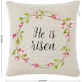 thumbnail image 2 of "He is Risen" Square Pillowcase 20x20 Decorative Linen Cushion Cover with Zipper Closure for Couch Sofa and Bed Decor, 2 of 6