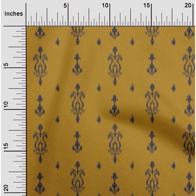 oneOone Silk Tabby Fabric Arrow & Paisley Ikat Print Fabric BTY 42 Inch Wide