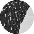 thumbnail image 1 of Ahgly Company Tapis Rond Lavable en Machine Intérieur Transitionnel Gris Minuit, 8 Pieds Rond, 1 of 7