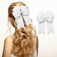 thumbnail image 1 of Iumwxz 6-inch Ribbed Satin Fishtail Double Layered Ribbon Bow Hair Clip For Children's Hair Accessories Hair Clip, 1 of 8