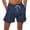 Dark Blue, variant on TopLLC Mens Shorts, Men pants Men Print Breathable Lace Quarter Pants Beach Shorts Sports Casual Pants
