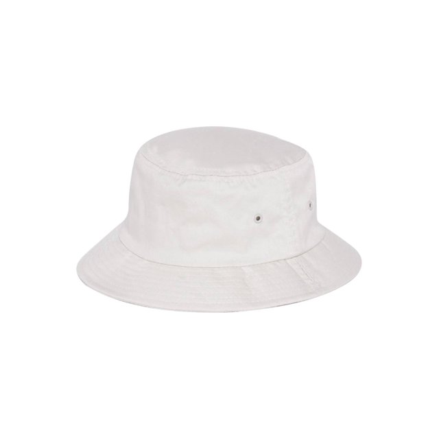 COTTON BLEND TWILL BUCKET HAT, Beige Large