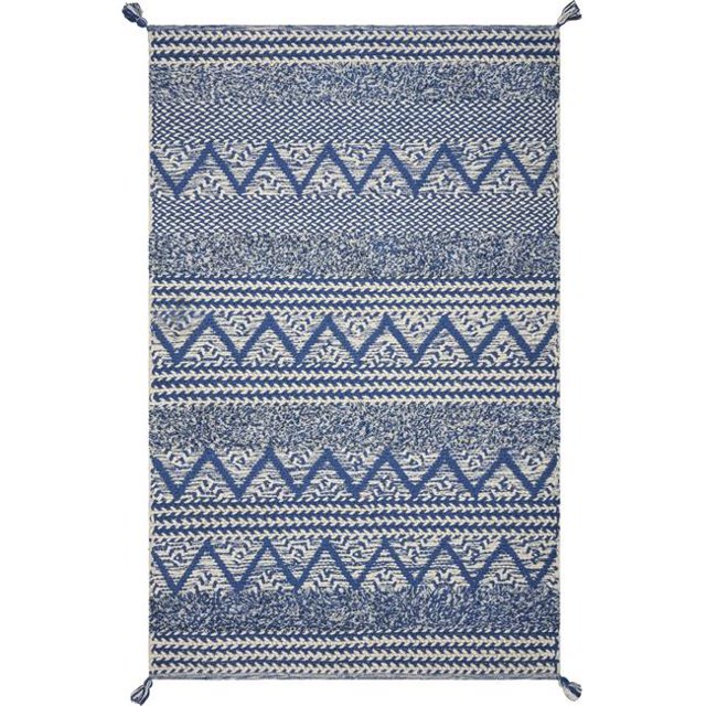 HomeRoots 350191 Tapis Bleu en Polyester 6 x 9 Pi