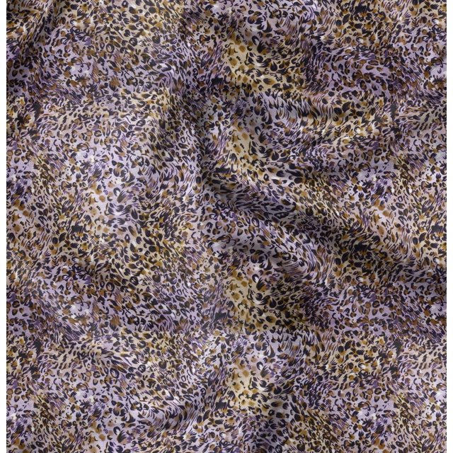Soimoi Velvet Fabric Leopard Animal Skin Printed Fabric 1 Yard 58 Inch Wide
