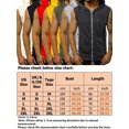 thumbnail image 3 of Innerwin Hoodies Sleeveless Men's T Shirt Summer Zip Up Regular Fit Hooded Tank Tops Red 2XL, 3 of 3