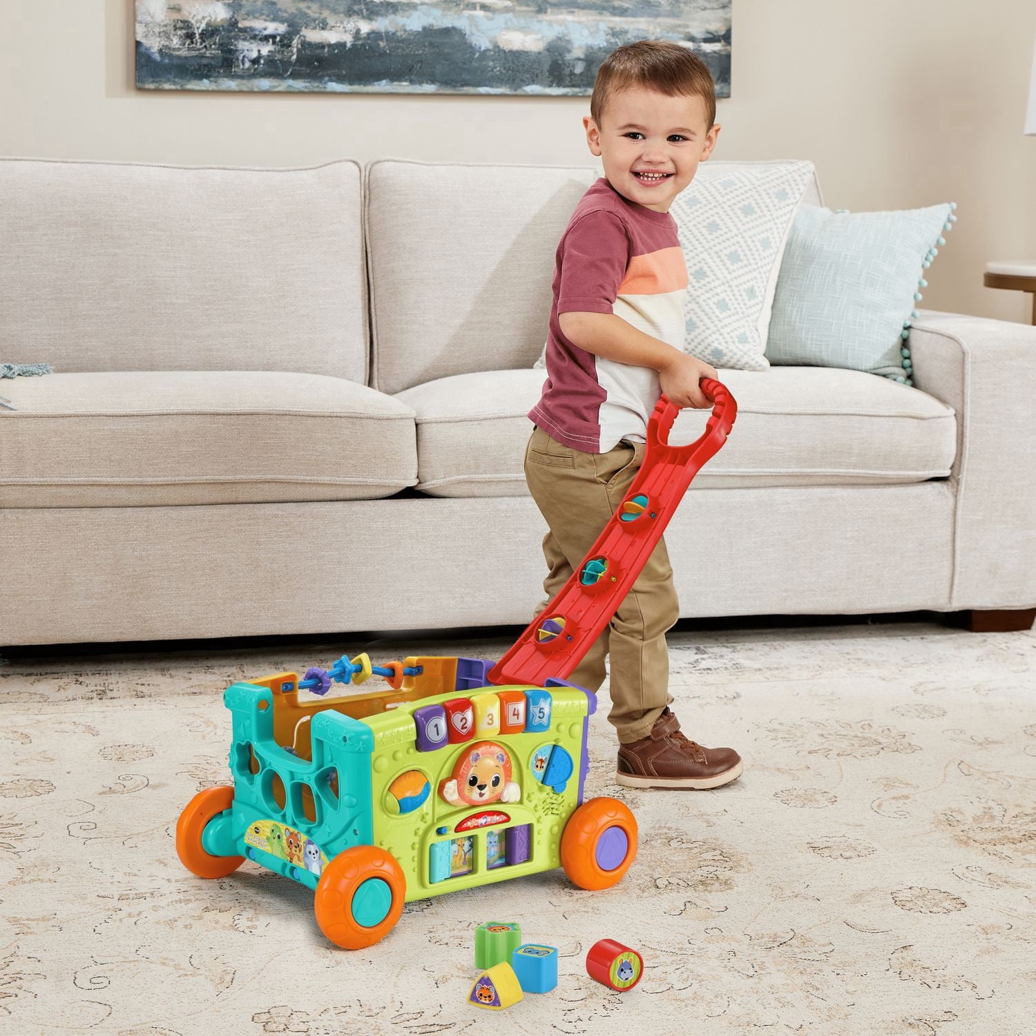 VTech Super chariot interactif multi-activités - 4 faces de jeu - Jouets pour bébés et tout-petits- Version française