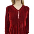 thumbnail image 5 of Phagun Robe Maxi Ample Bordeaux à Manches Longues pour Femme, Décontractée avec Poches-6, 5 of 5