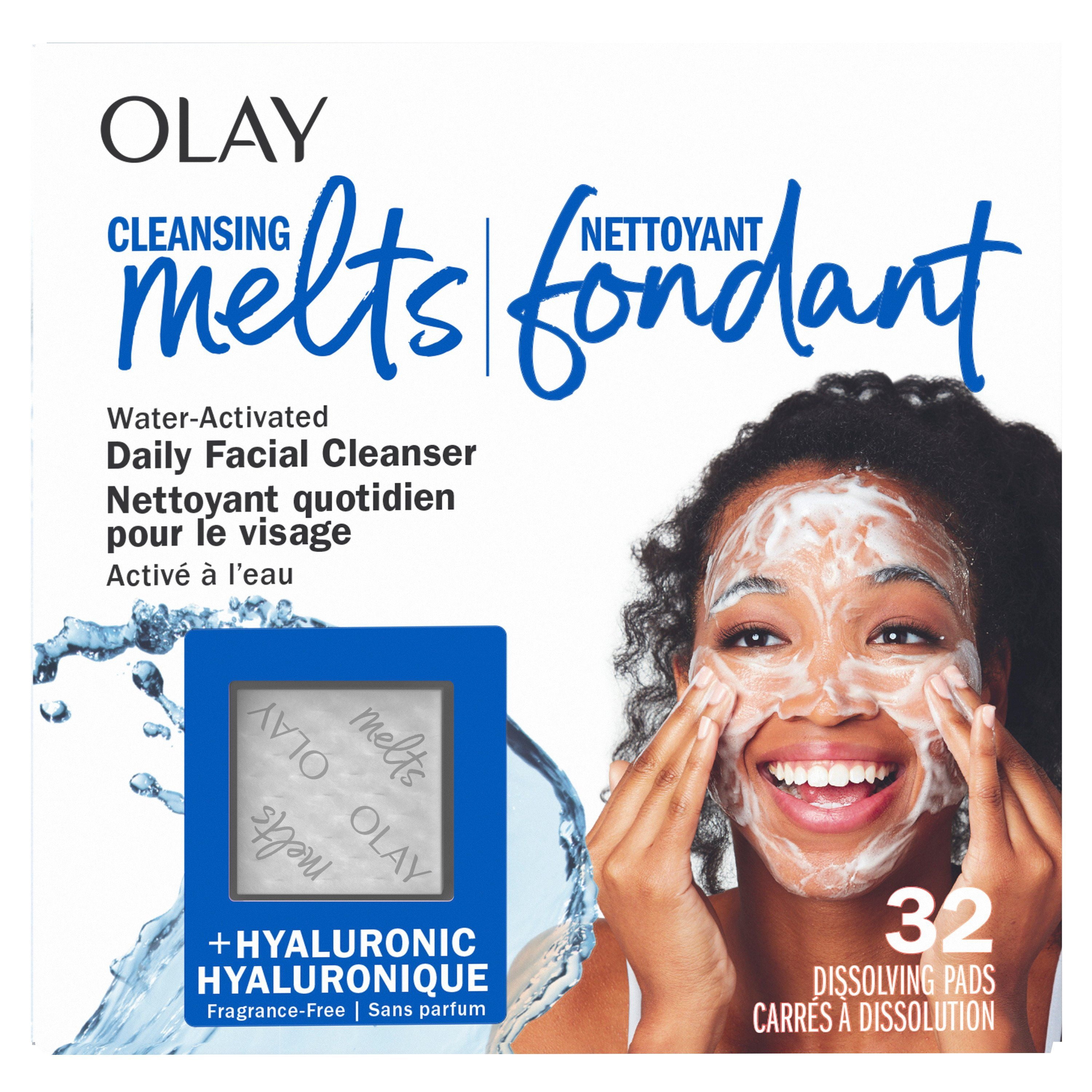Nettoyant Pour Le Visage Olay, Nettoyant Fondant Pour Le Visage + Rétinol, Nettoie, Tonifie Et Rafraîchit La Peau, 32 Unités