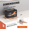 thumbnail image 2 of LiTime 12V 100Ah LiFePO4 Lithium Battery, 12 Volts 100A BMS 1280Wh Output Power LiFePO4 Battery for RV, Solar, Marine, Home Energy Storage, 2 of 8